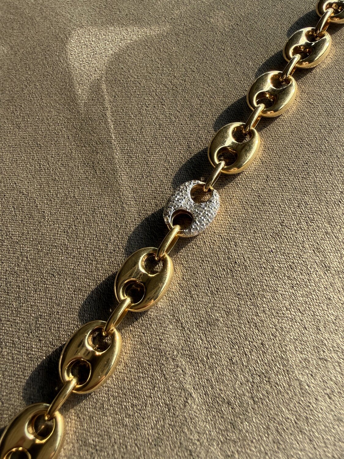 Gold Mariner Link Chain Bracelet
