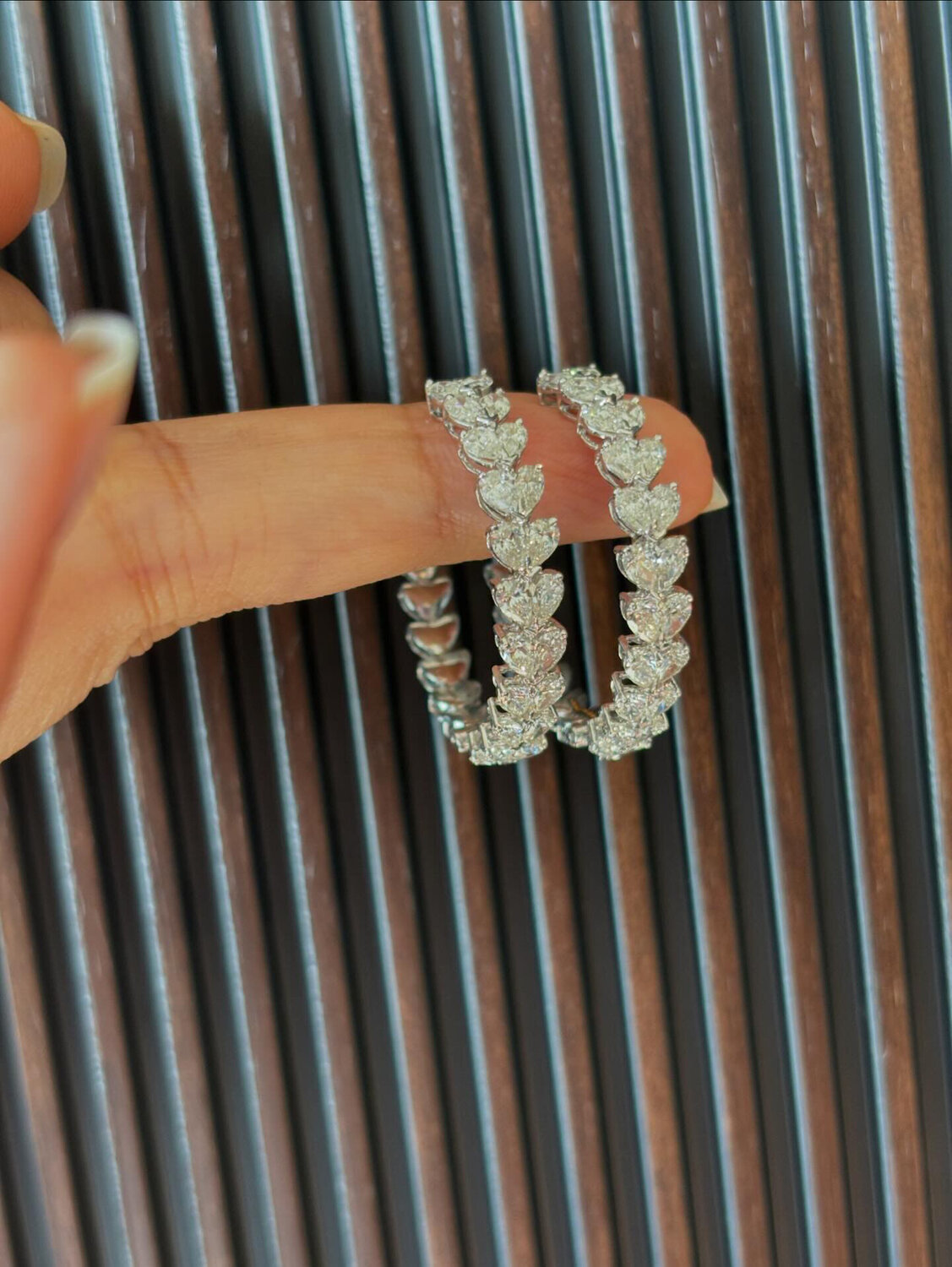 Marquise Diamond Hoop Earrings