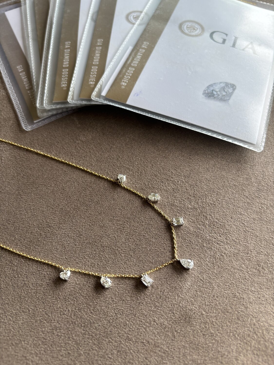 Delicate Diamond Station Necklace