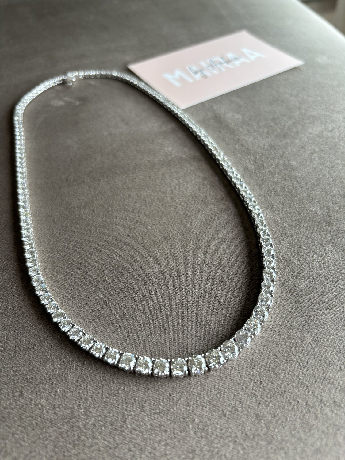 Diamond Tennis Riviere Necklace