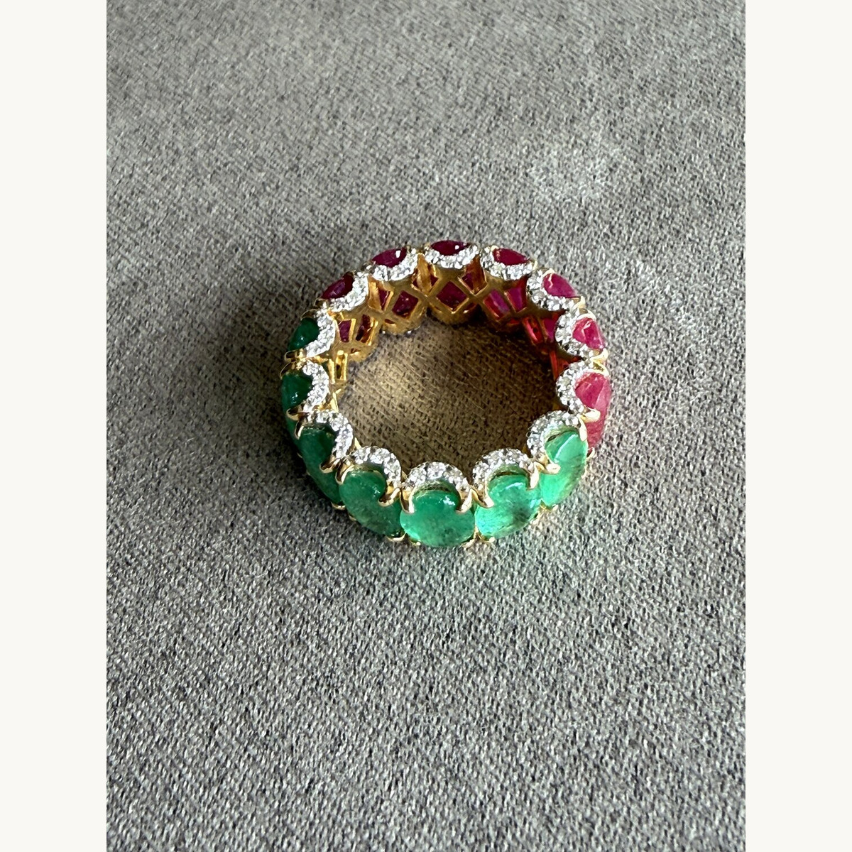 Emerald, Ruby and Multi-Gem Eternity Ring