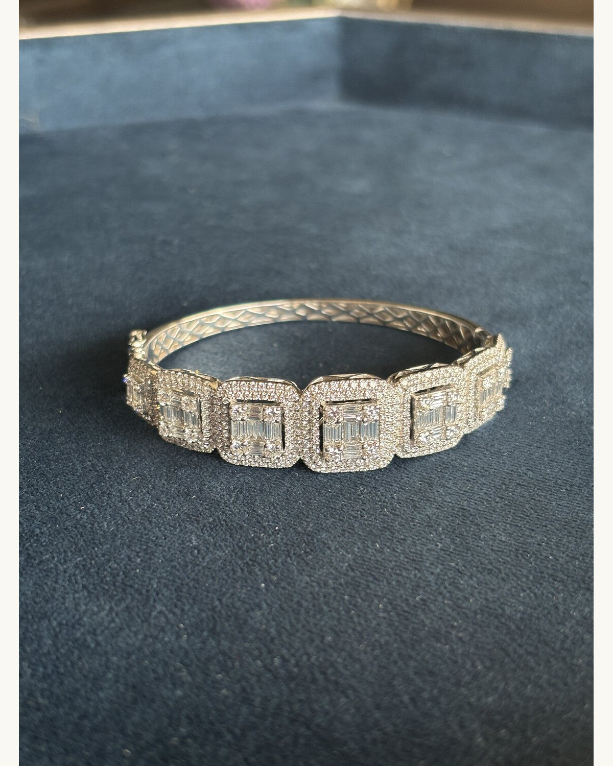 Baguette Diamond Bangle Bracelet