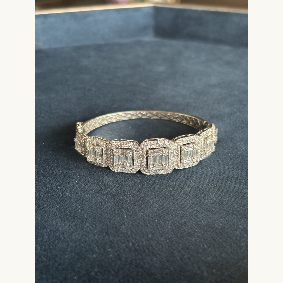 Baguette Diamond Bangle Bracelet