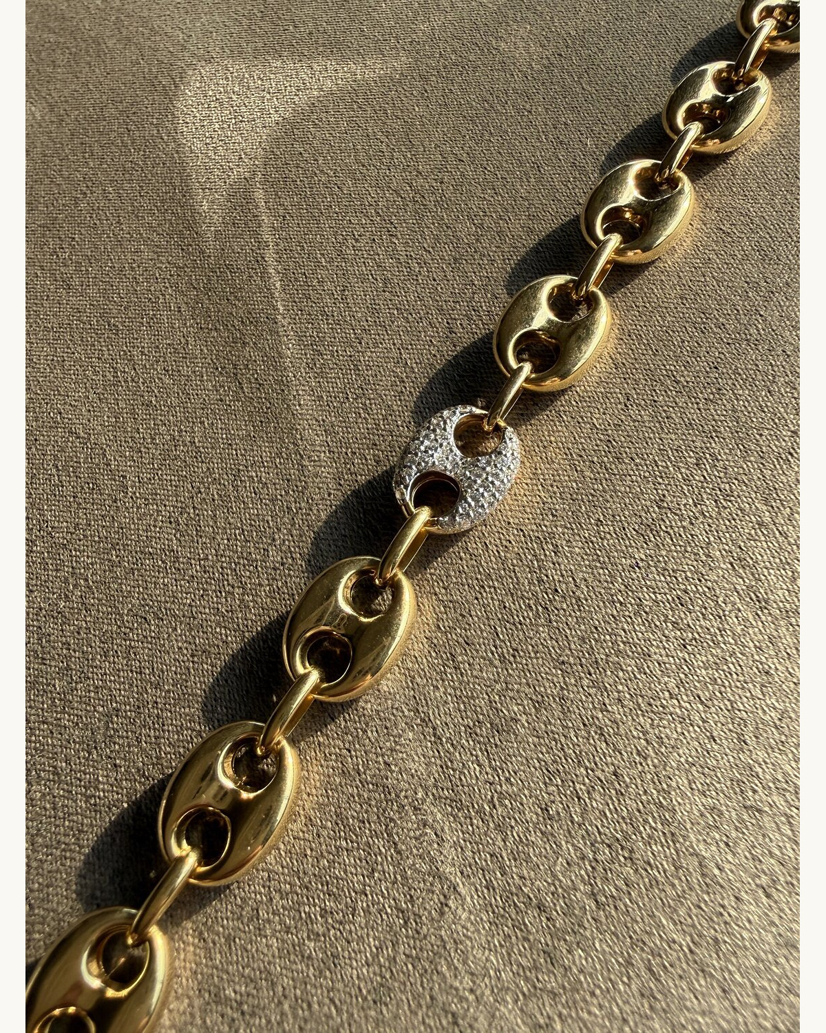 Gold Mariner Link Chain Bracelet