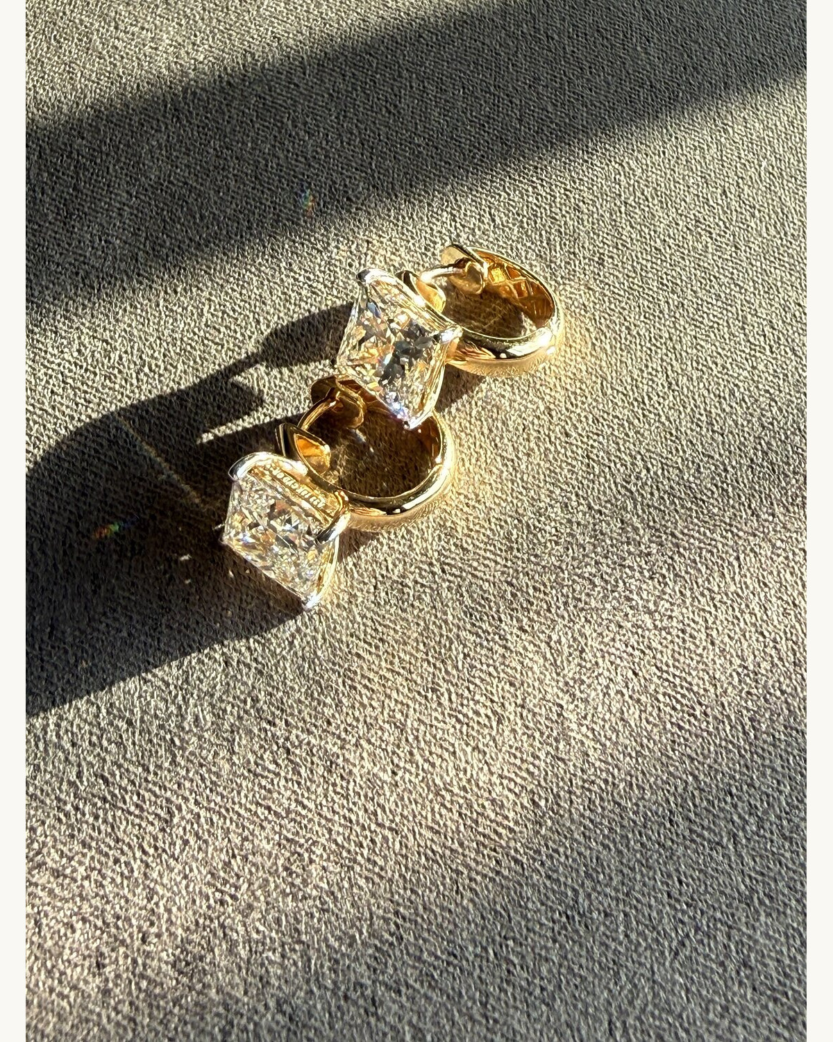 Citrine and Diamond Stud Earrings
