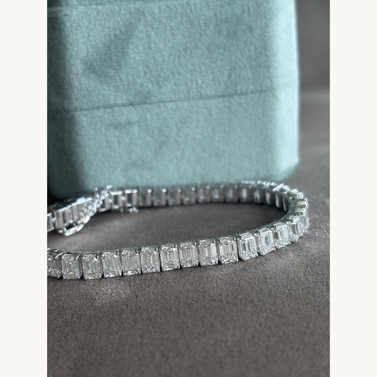 Emerald-Cut Diamond Tennis Bracelet