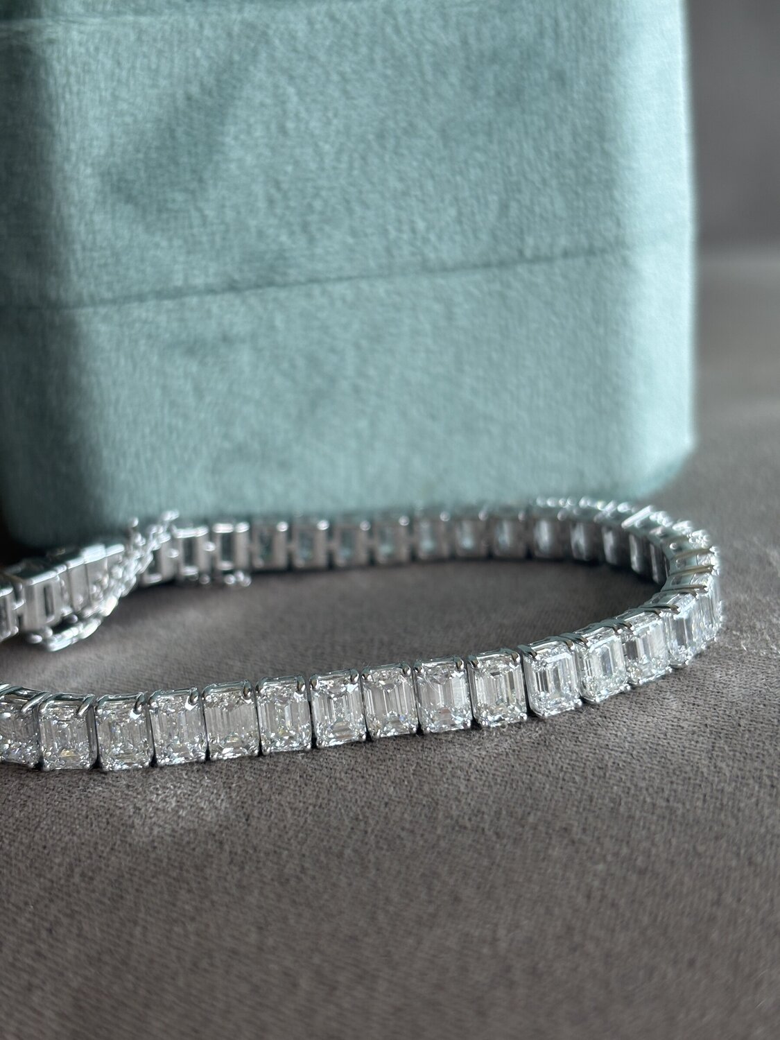 Emerald-Cut Diamond Tennis Bracelet