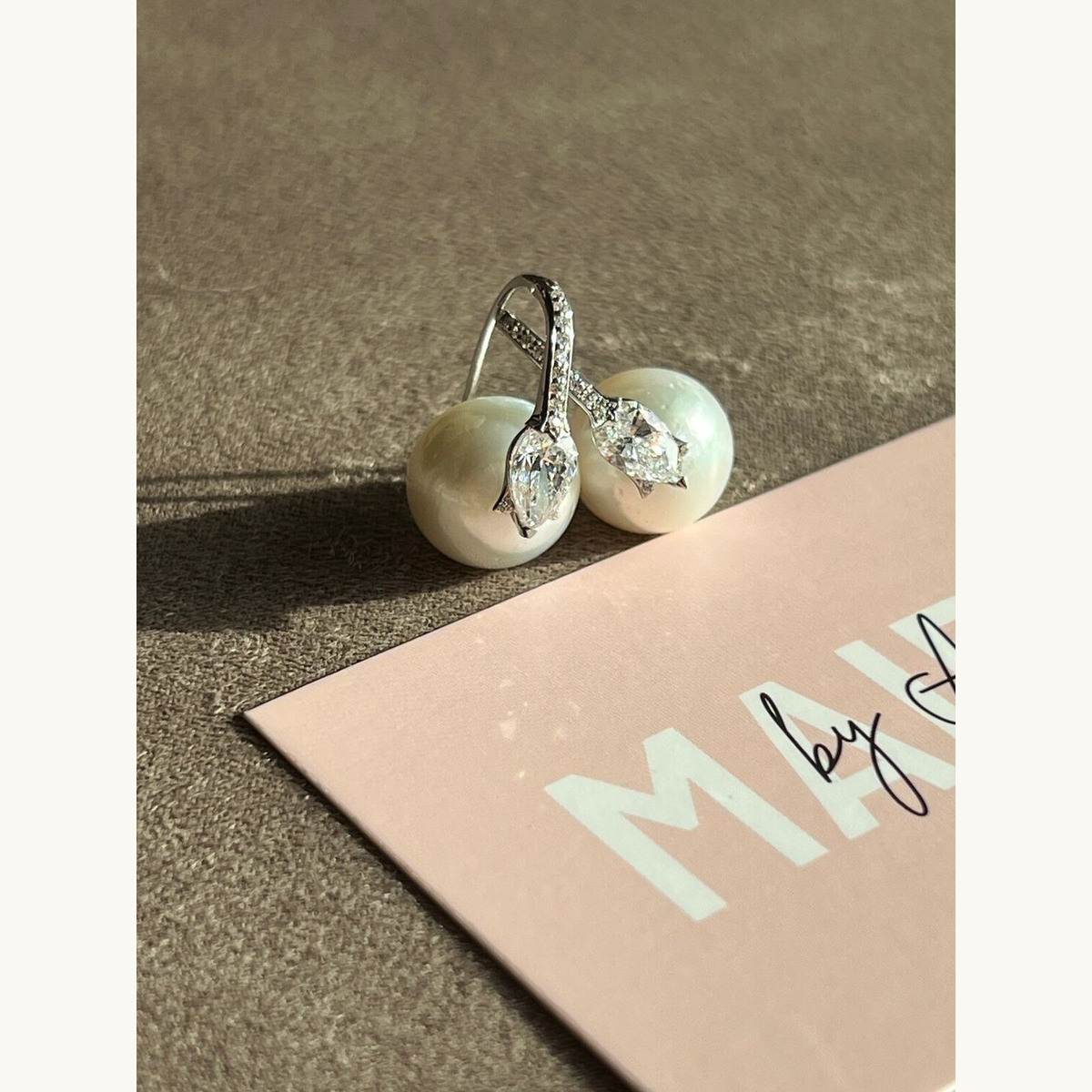 Pearl and Diamond Drop Earrings