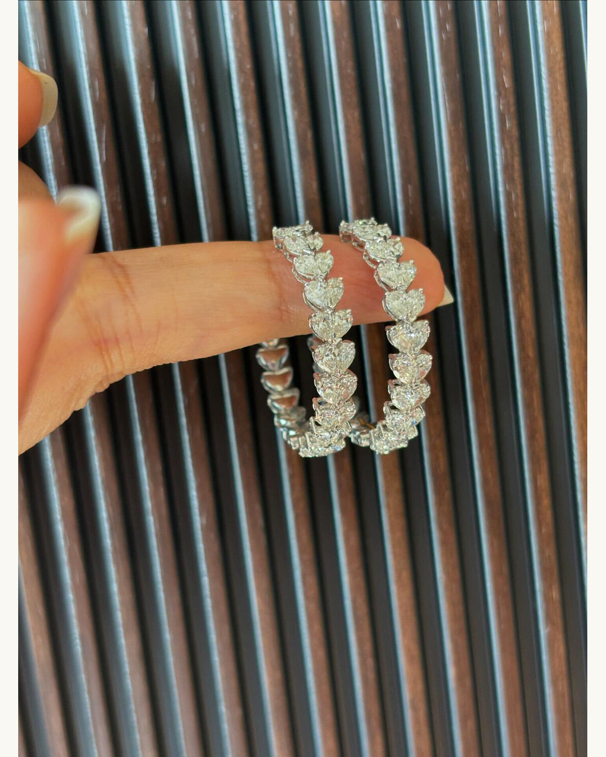 Marquise Diamond Hoop Earrings
