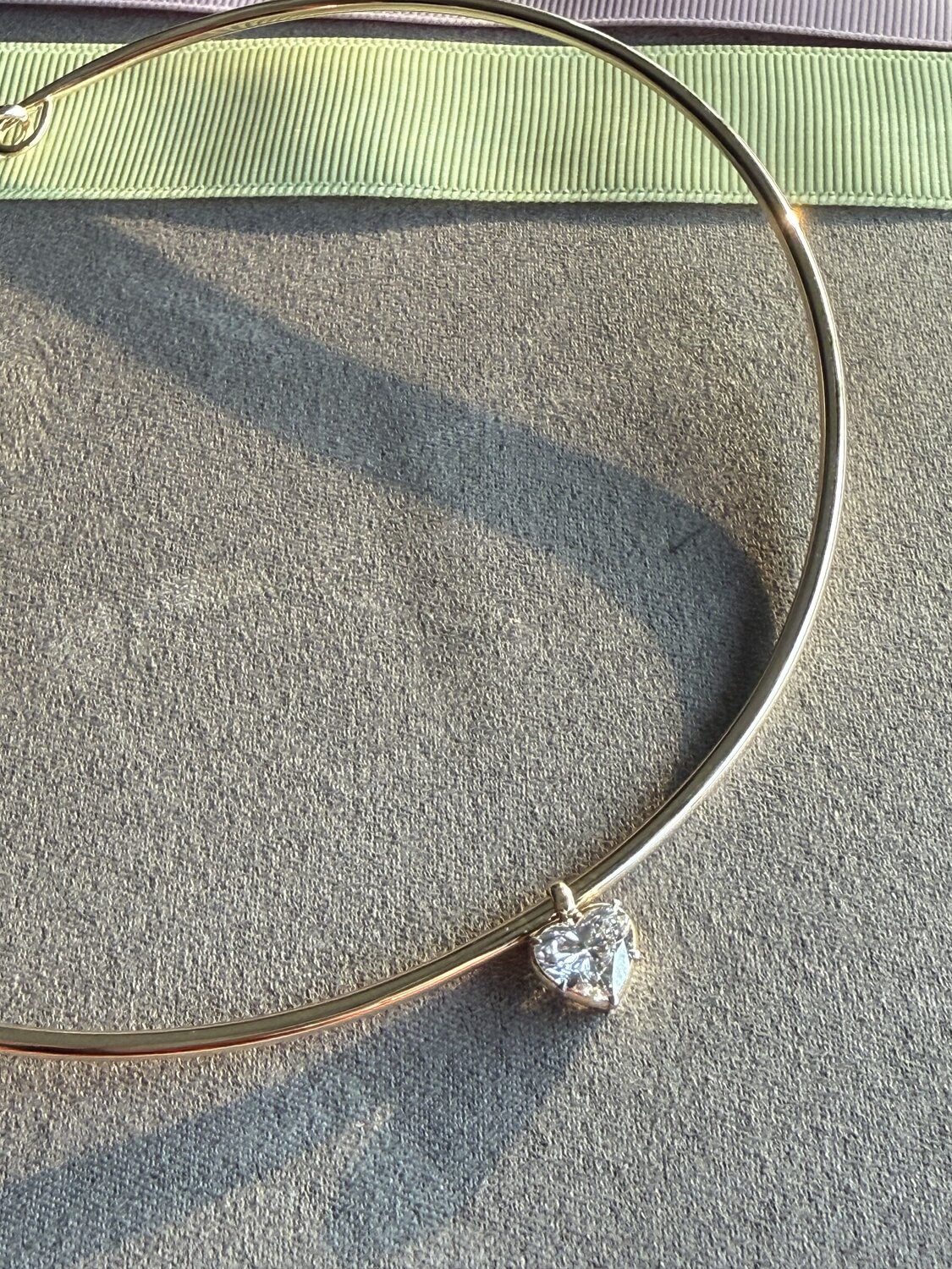 Rose Gold Solitaire Diamond Choker