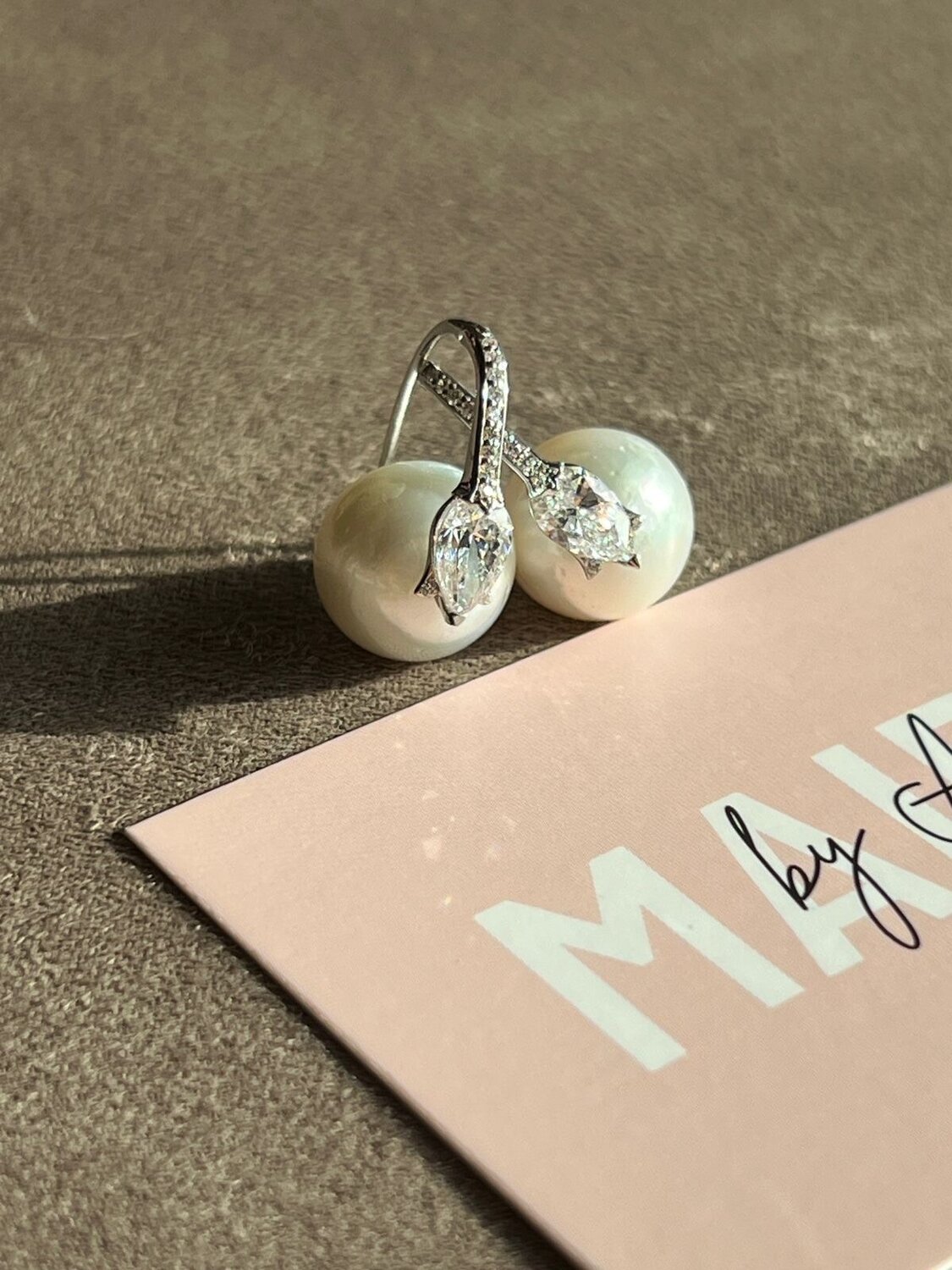 Pearl and Diamond Drop Earrings