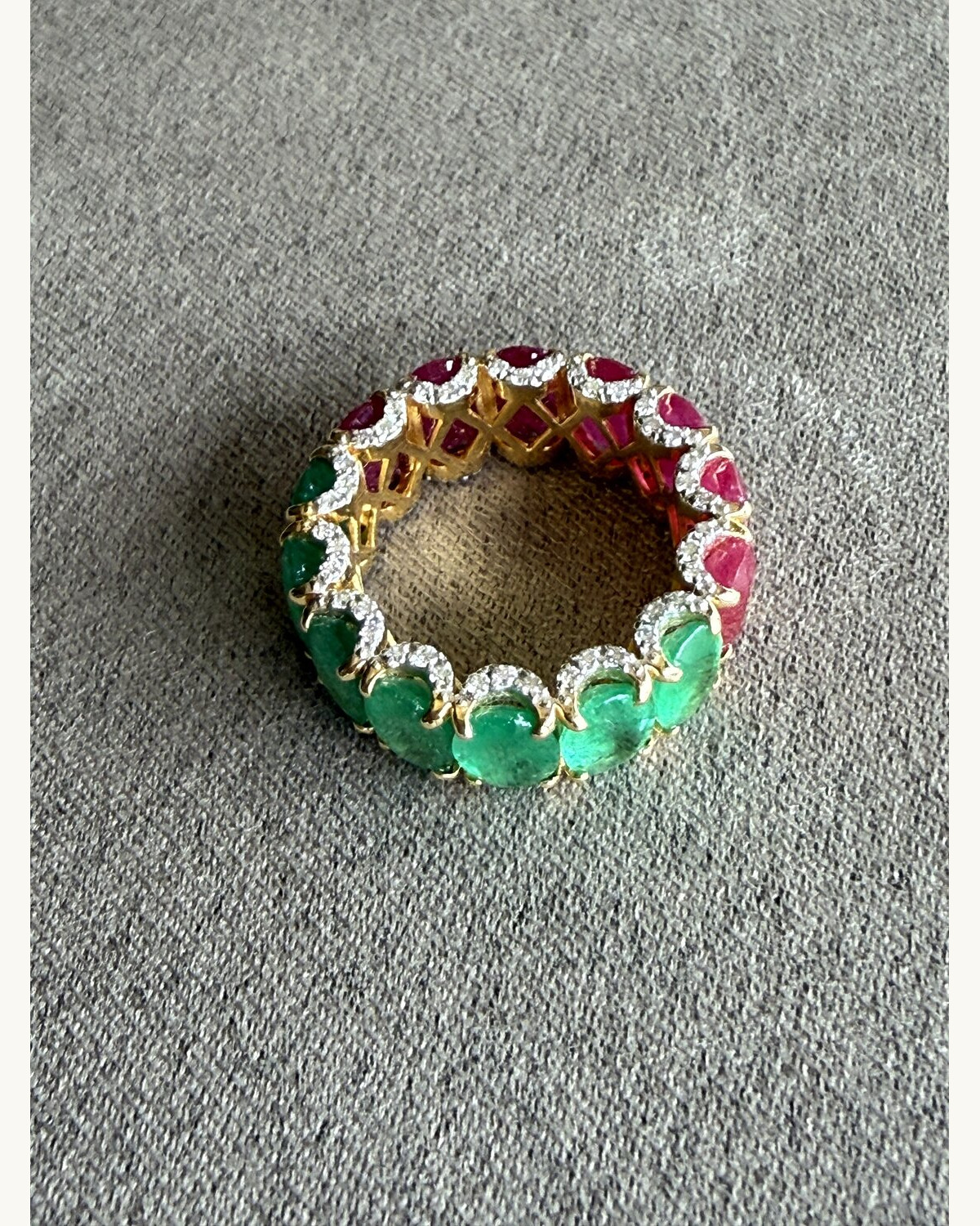 Emerald, Ruby and Multi-Gem Eternity Ring
