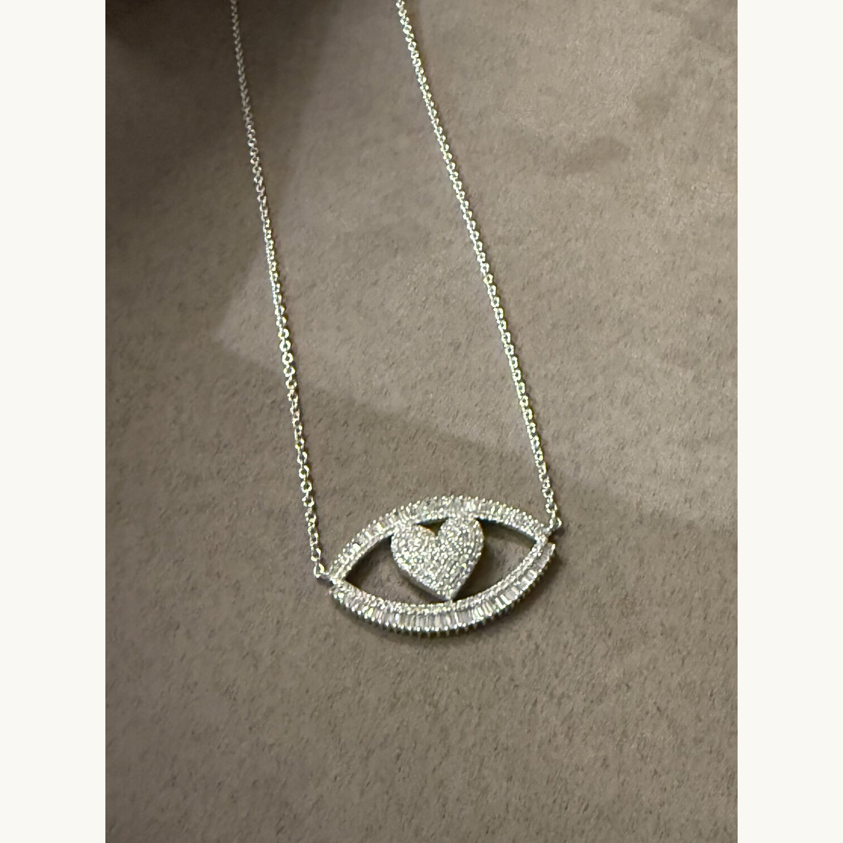 Diamond Evil-Eye Pendant Necklace