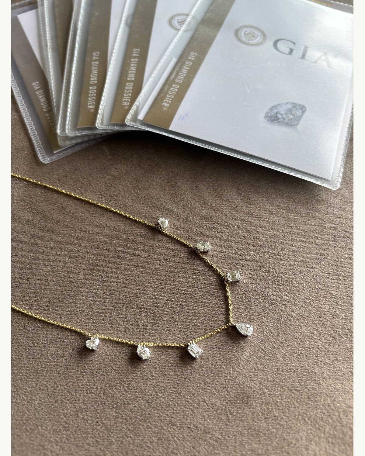 Delicate Diamond Station Necklace
