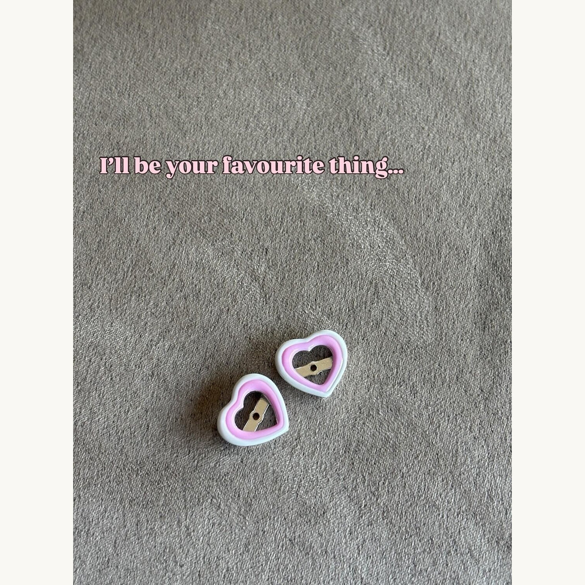 Enamel Heart Stud Earrings