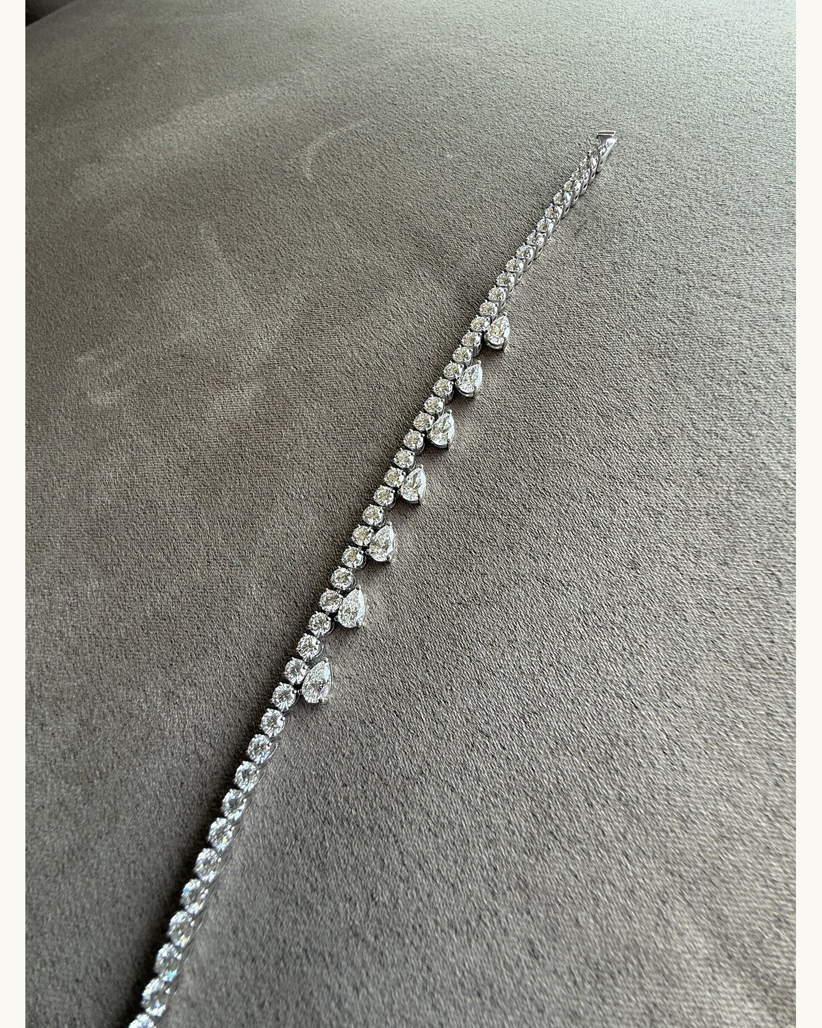 Graduated Diamond Line Necklace
