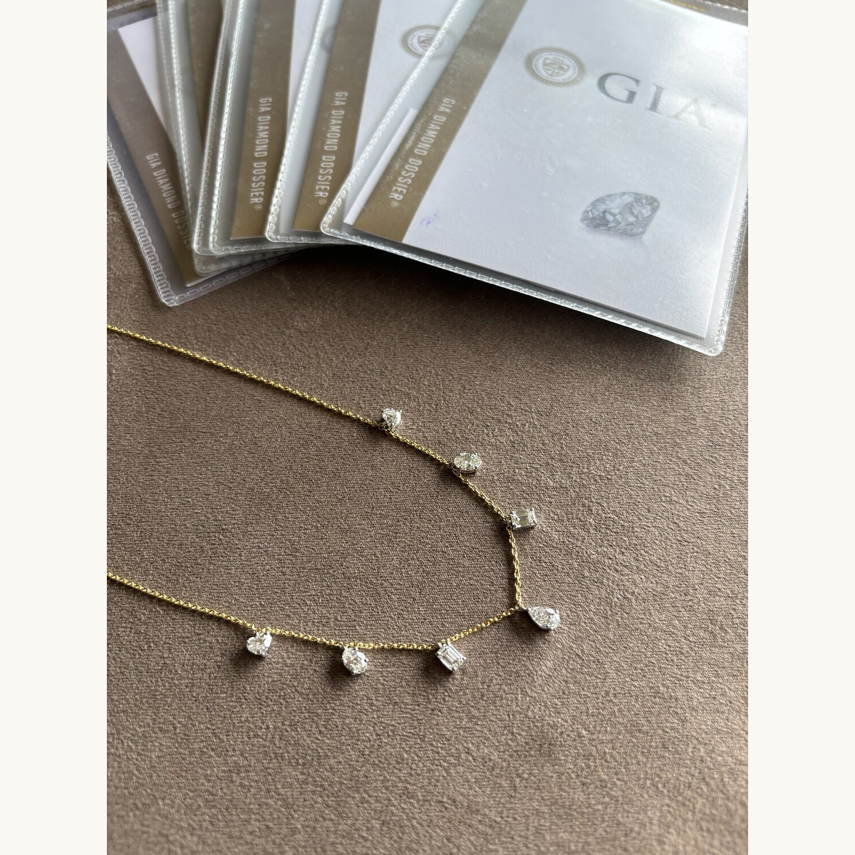 Delicate Diamond Station Necklace