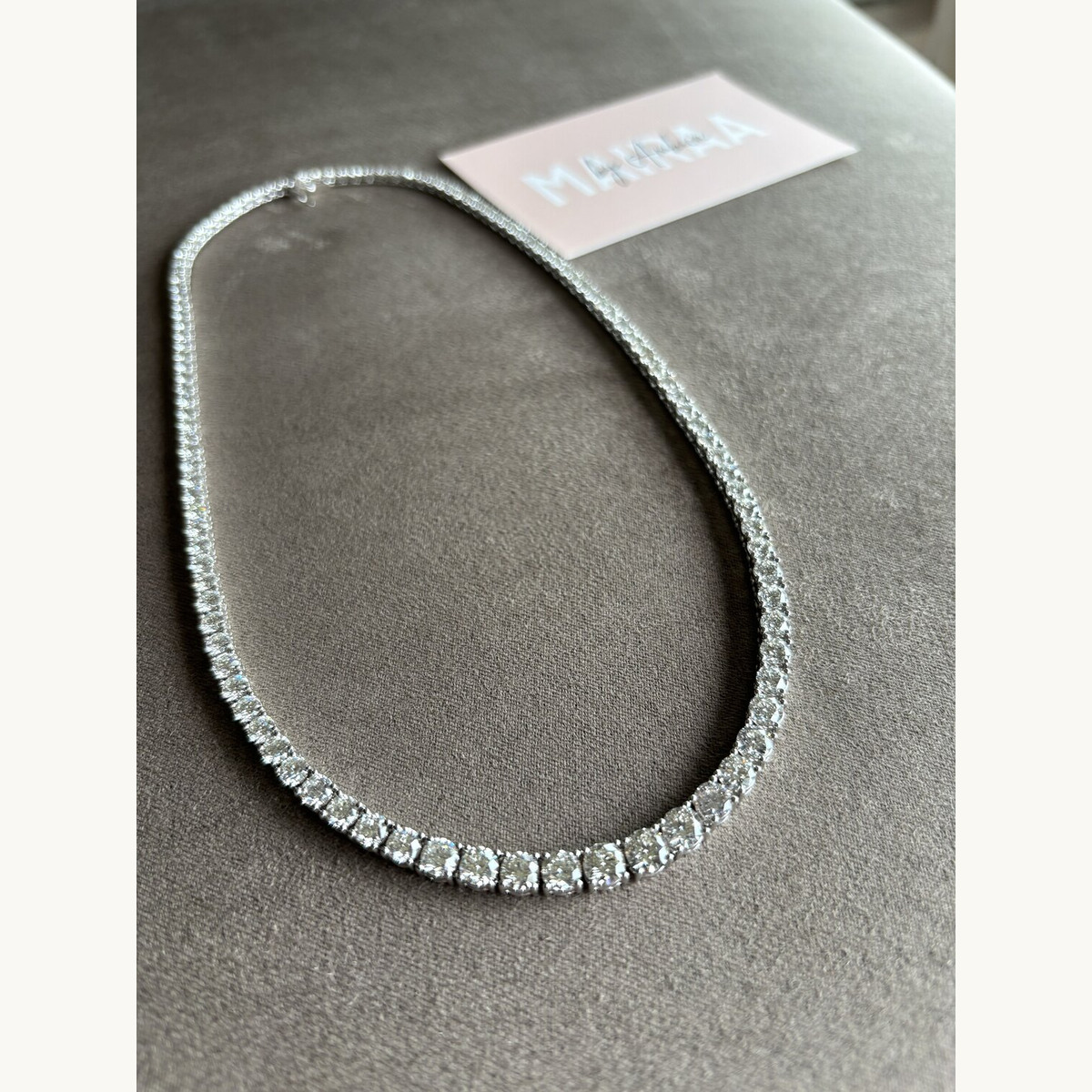 Diamond Tennis Riviere Necklace