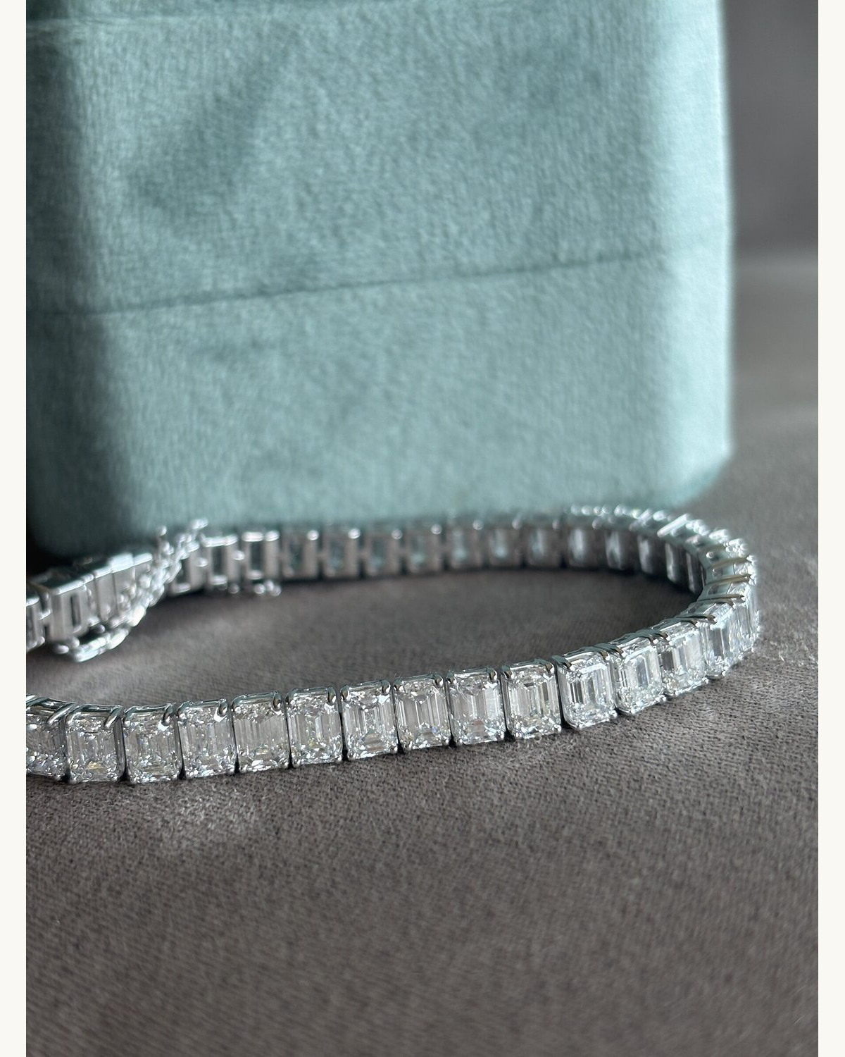 Emerald-Cut Diamond Tennis Bracelet