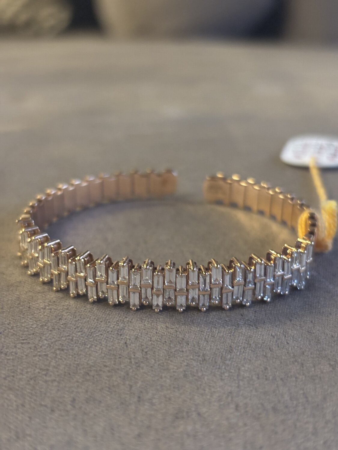 Rose Gold Baguette Diamond Bangle