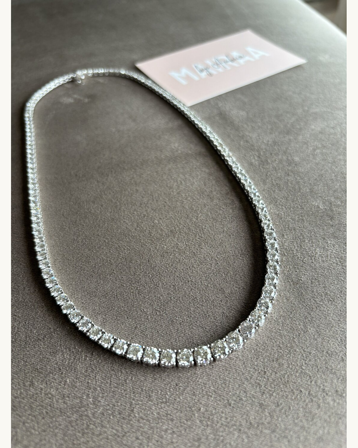 Diamond Tennis Riviere Necklace
