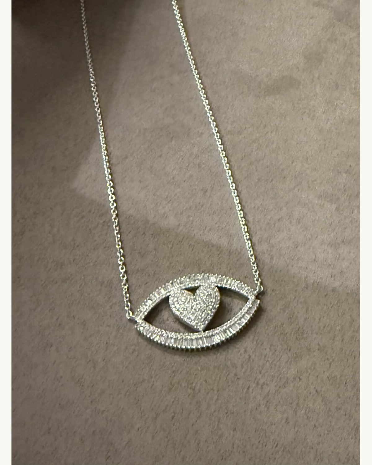Diamond Evil-Eye Pendant Necklace