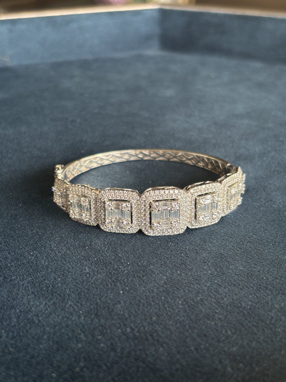 Baguette Diamond Bangle Bracelet