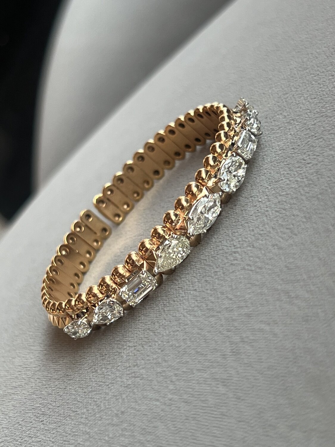Pear Diamond Tennis Bracelet
